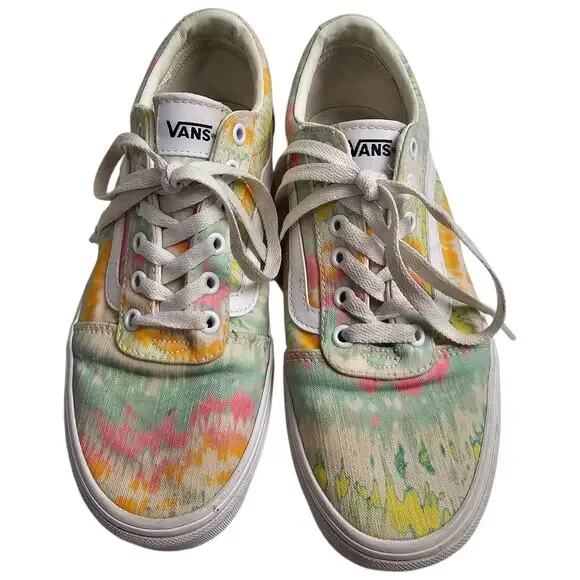 Vans Womens Ward 'Psychedelic Tie Dye' VN0A3IUN54H Canvas Sneaker Shoes Size 8.5 - Picture 5 of 10